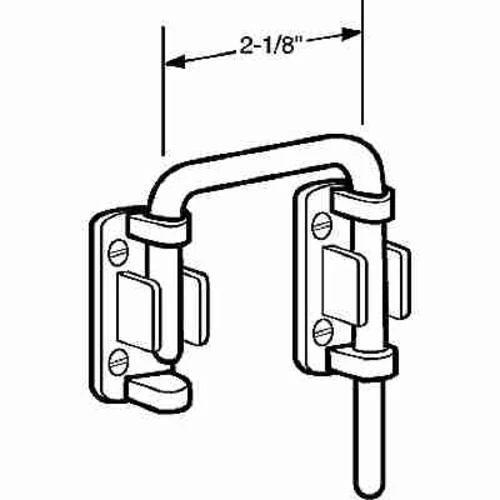 Prime-Line® 2-1/8" Chrome-Plated Steel Sliding Door Loop Lock 2 Prime-Line® 2-1/8" Chrome-Plated Steel Sliding Door Loop Lock - Image 2