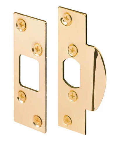 Prime-Line® Brass-Plated Steel Security Strike Kit - 2 Pack 1 Prime-Line® Brass-Plated Steel Security Strike Kit - 2 Pack