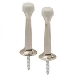 Prime-Line® 2-7/8" Satin Nickel Rigid Solid Zinc Doorstop - 2-Pack