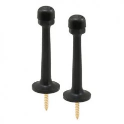 Prime-Line® 3-5/16" Classic Bronze Rigid Doorstop Solid Brass - 2-Pack