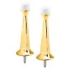 Prime-Line® 3" Polished Brass Rigid Solid Zinc Doorstop - 2-Pack