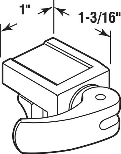Prime-Line® 1-3/16" White Die Cast Vinyl Window Lock 2 Prime-Line® 1-3/16" White Die Cast Vinyl Window Lock - Image 2