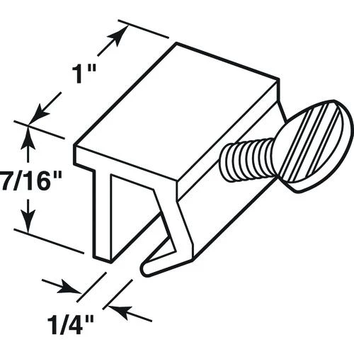 Prime-Line Defender Security® 1" White Sliding Window Economy Lock 2 Prime-Line Defender Security® 1" White Sliding Window Economy Lock - Image 2