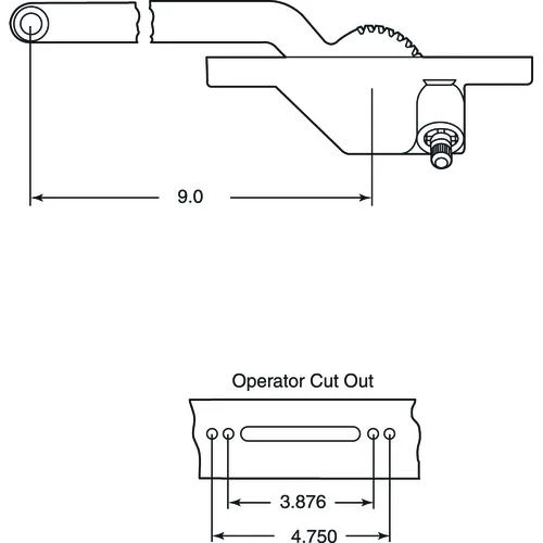 Prime-Line Truth Hardware® 9" White Right Hand Single Arm Casement Window Operator And Crank 2 Prime-Line Truth Hardware® 9" White Right Hand Single Arm Casement Window Operator And Crank - Image 2