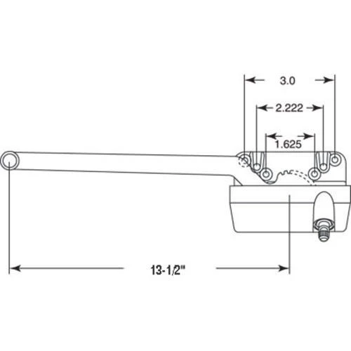 Prime-Line® 13-1/2" Bronze Left Hand Single Arm Casement Window Operator And Crank 2 Prime-Line® 13-1/2" Bronze Left Hand Single Arm Casement Window Operator And Crank - Image 2