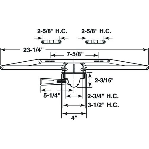 Prime-Line Truth Hardware® Bronze Dual Pull Lever Operator 2 Prime-Line Truth Hardware® Bronze Dual Pull Lever Operator - Image 2